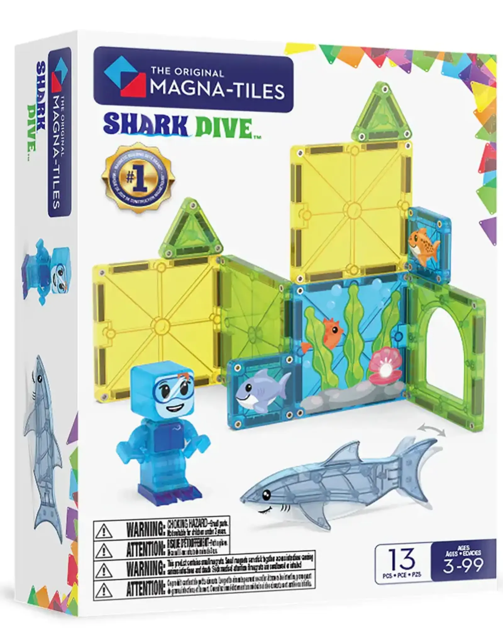 Magna-Tiles Magna-tile: Shark Dive 13pc Set