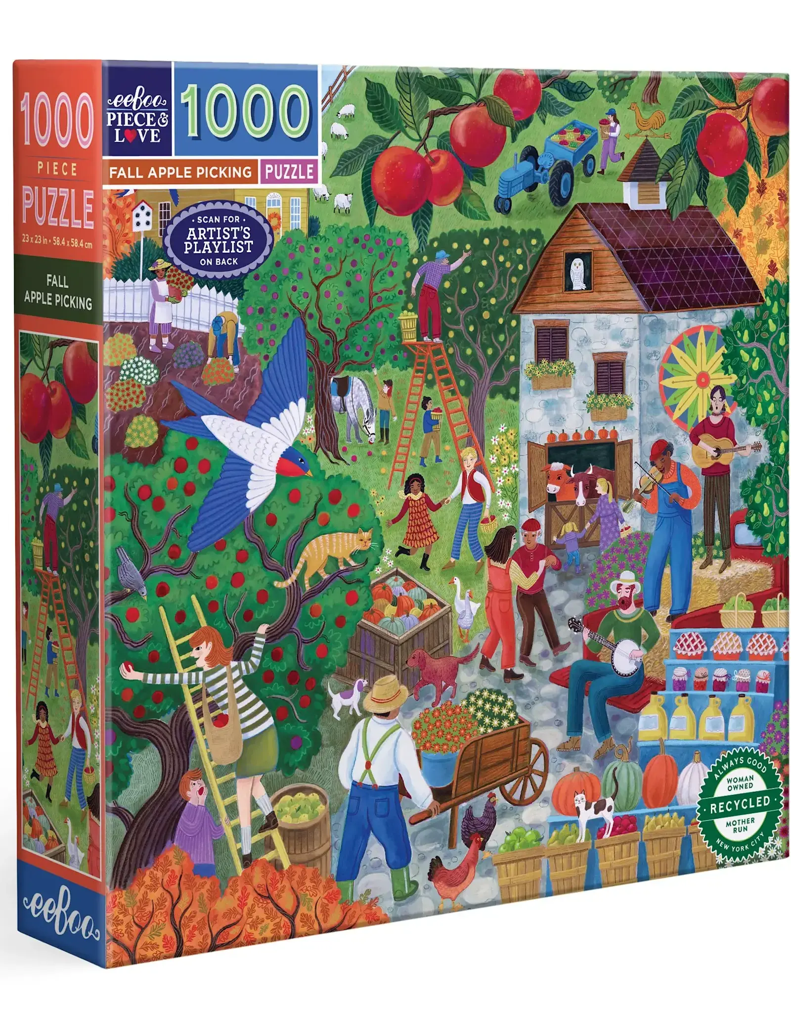eeBoo 1000pc Puzzle: Fall Apple Picking