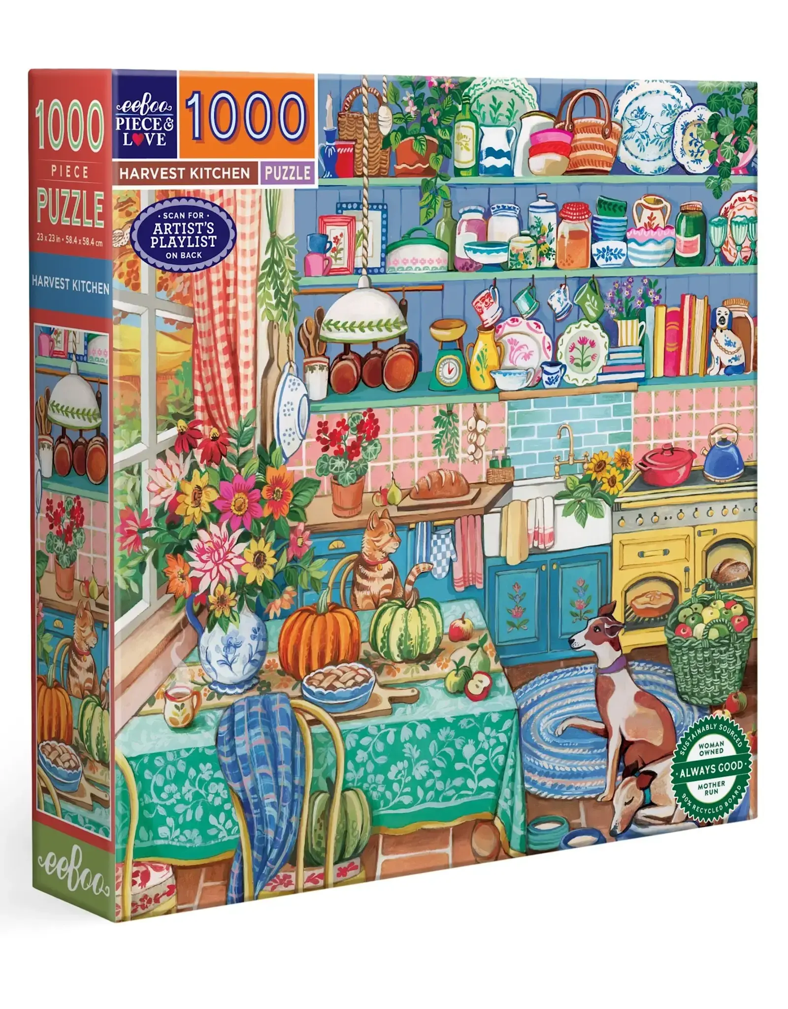 eeBoo 1000pc Puzzle: Harvest Kitchen