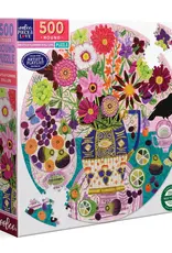 eeBoo 500pc Round Puzzle: Fruits & Flowers Still Life