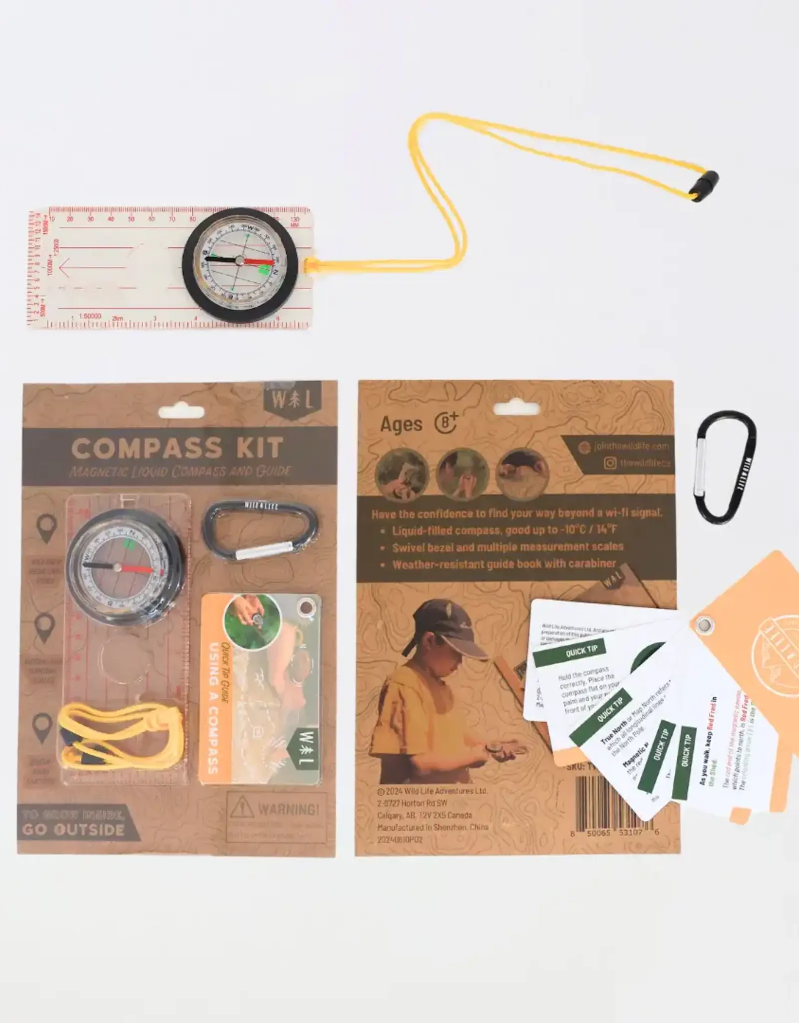 Wild Life Outdoor Adventures Magnetic Liquid Compass Kit