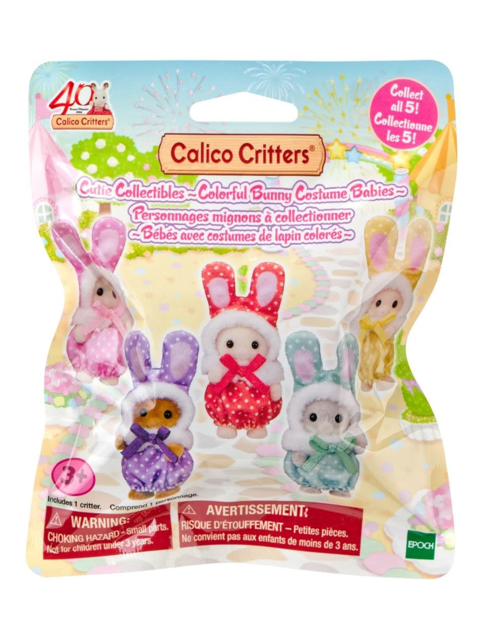 Epoch Everlasting Play Calico Critters Colorful  Bunny Costume