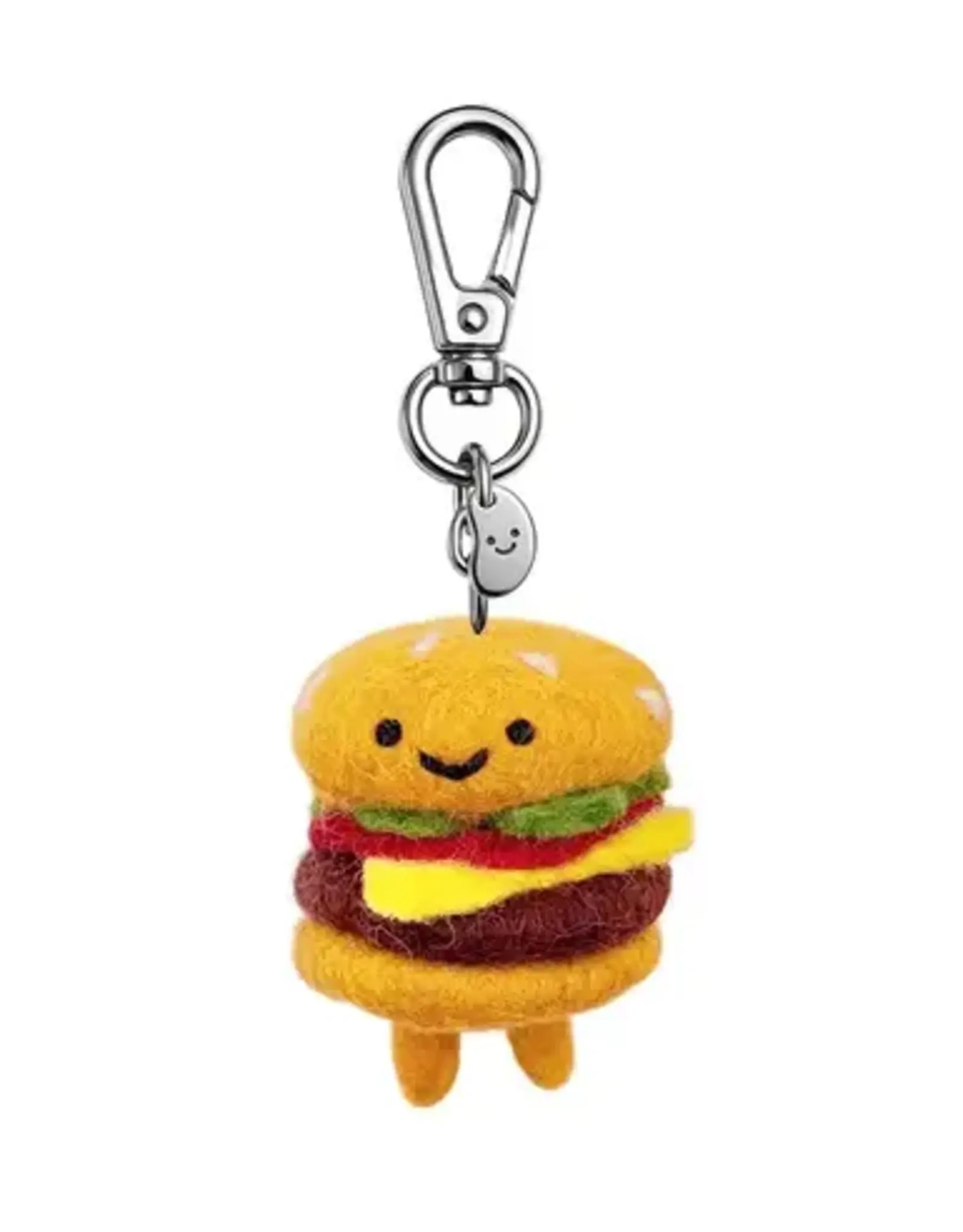 Ohh Deer Silly Beans Felt Keychain: Bill The Burger