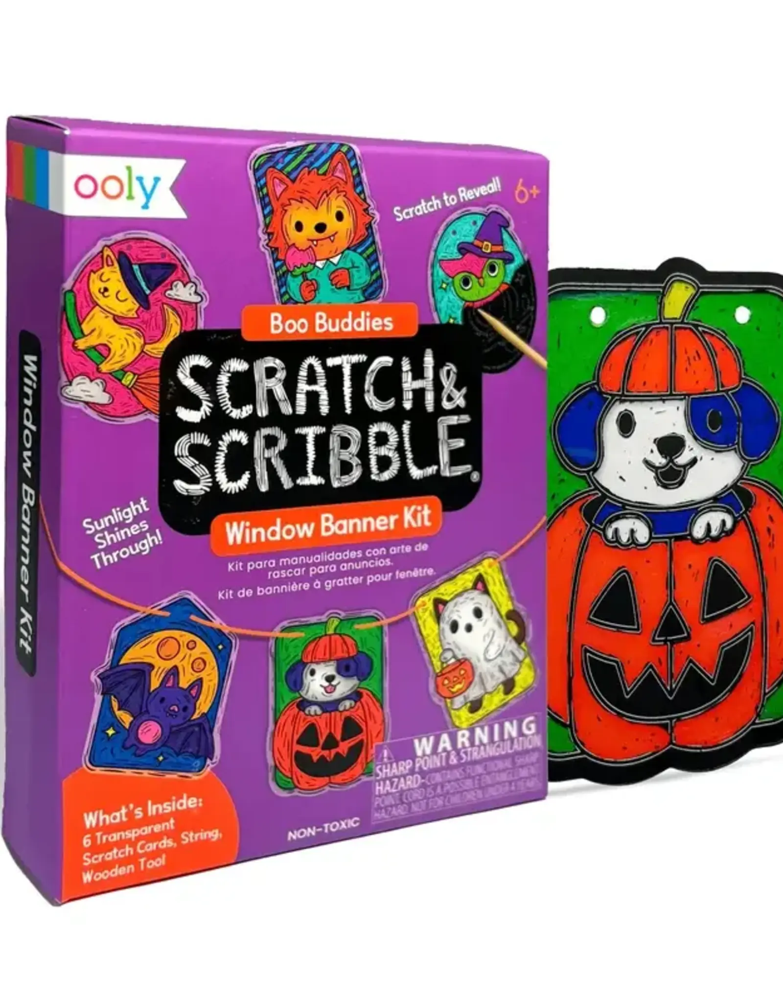 Ooly Mini Scratch & Scribble: Window Banner Kit - Boo B