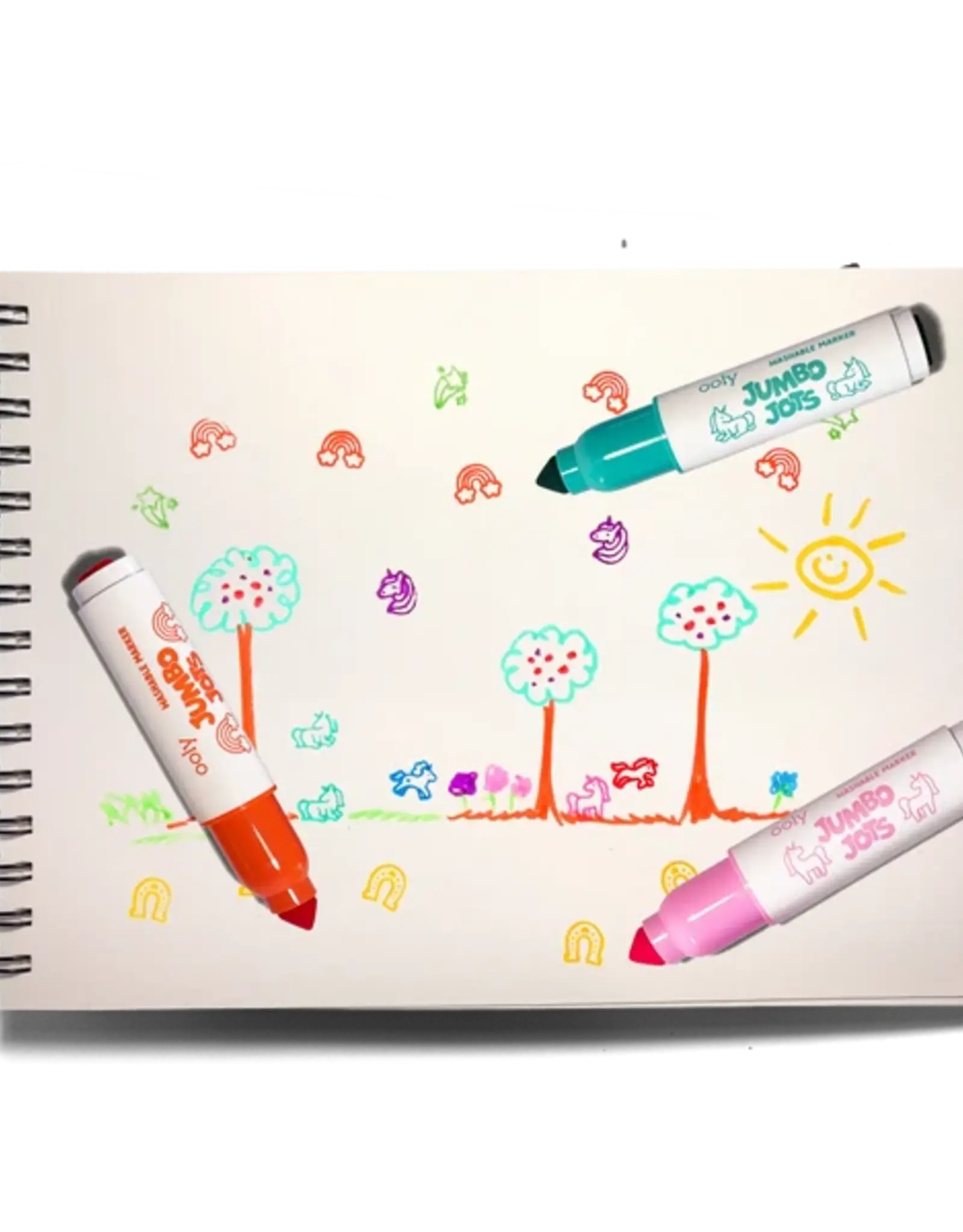 Ooly Jumbo Jots: Dual Tip Cone & Stamp Markers - Unicorn