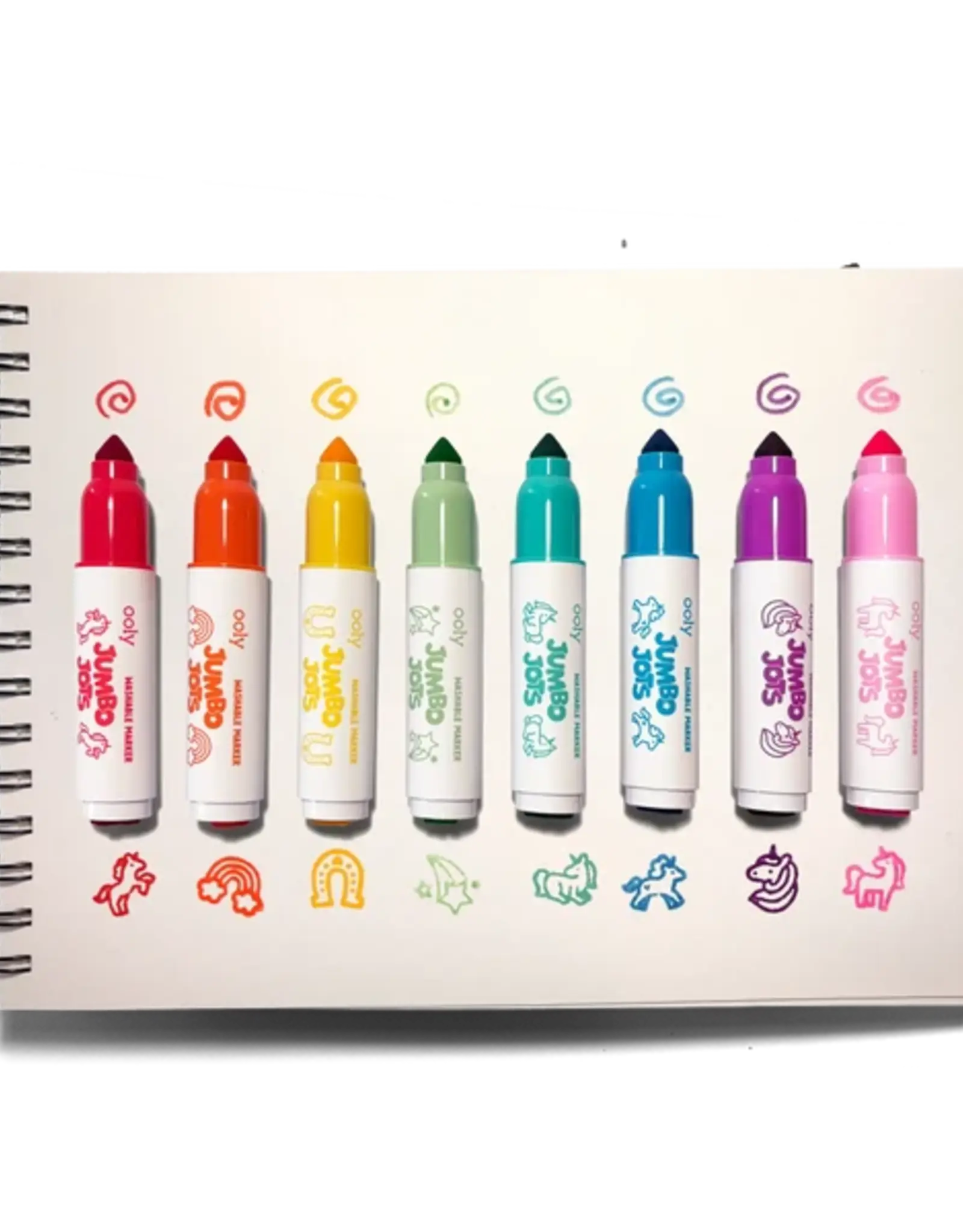 Ooly Jumbo Jots: Dual Tip Cone & Stamp Markers - Unicorn
