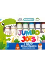 Ooly Jumbo Jots: Dual Tip Cone & Stamp Markers - Dinosaur