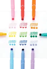 Ooly Confetti Stamp Double-Ended Markers - Set of 9