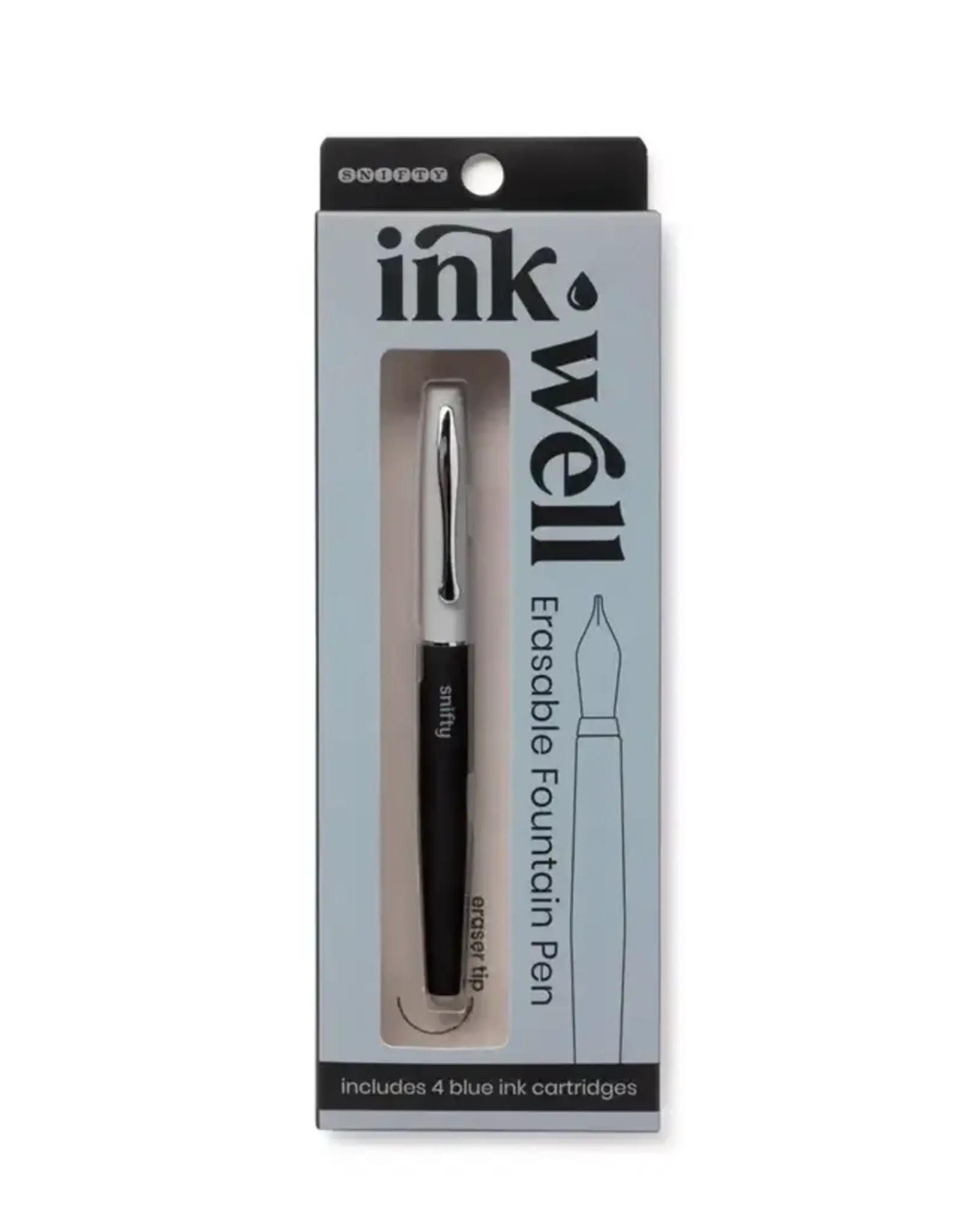 Snifty INK WELL ERASABLE FOUNTAIN PEN - BLACK/GRAY