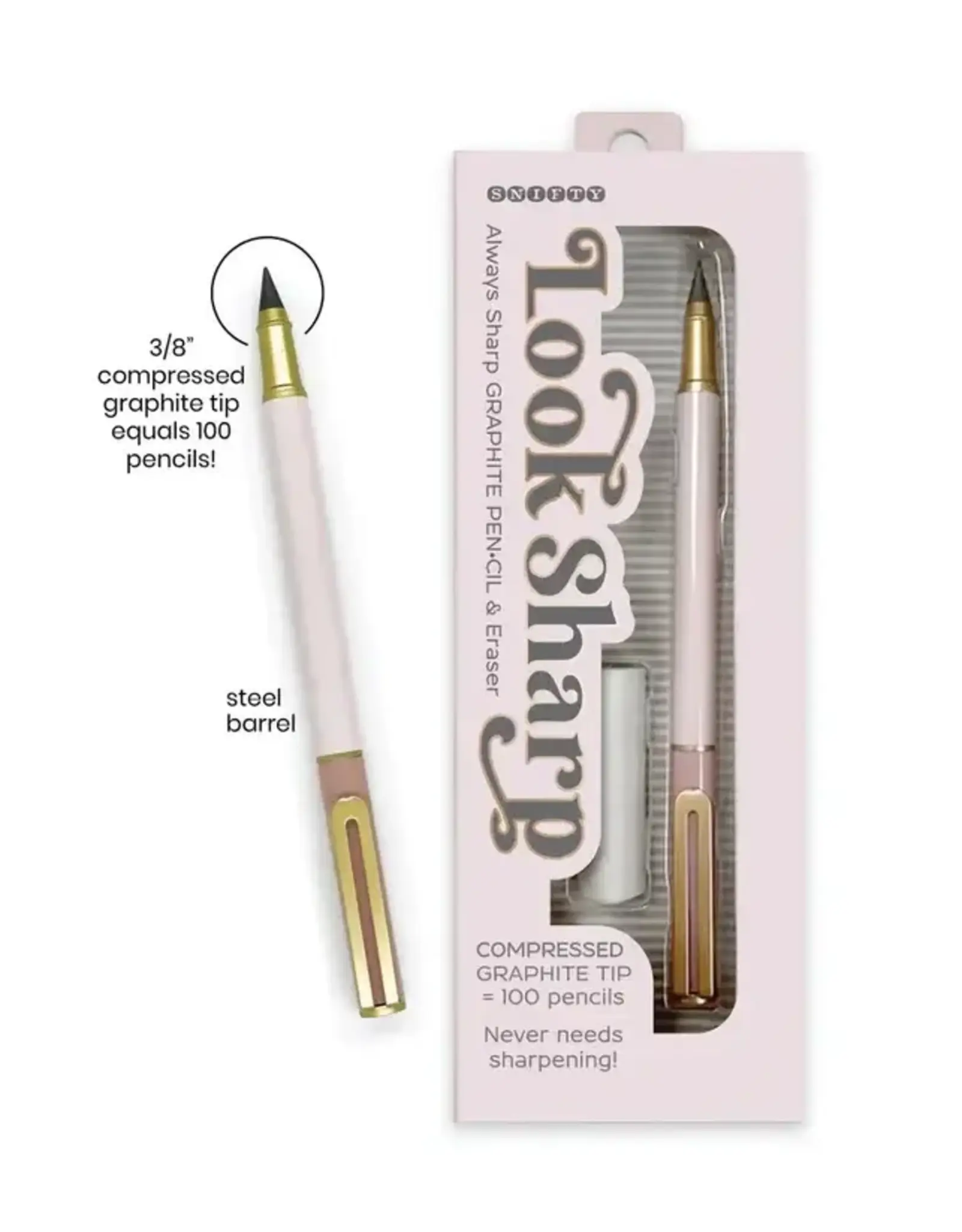 Snifty Look Sharp Pencil & Eraser Set  Blush