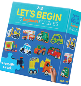 Crocodile Creek Let's Begin Box Puzzle 2pc: Vehicles
