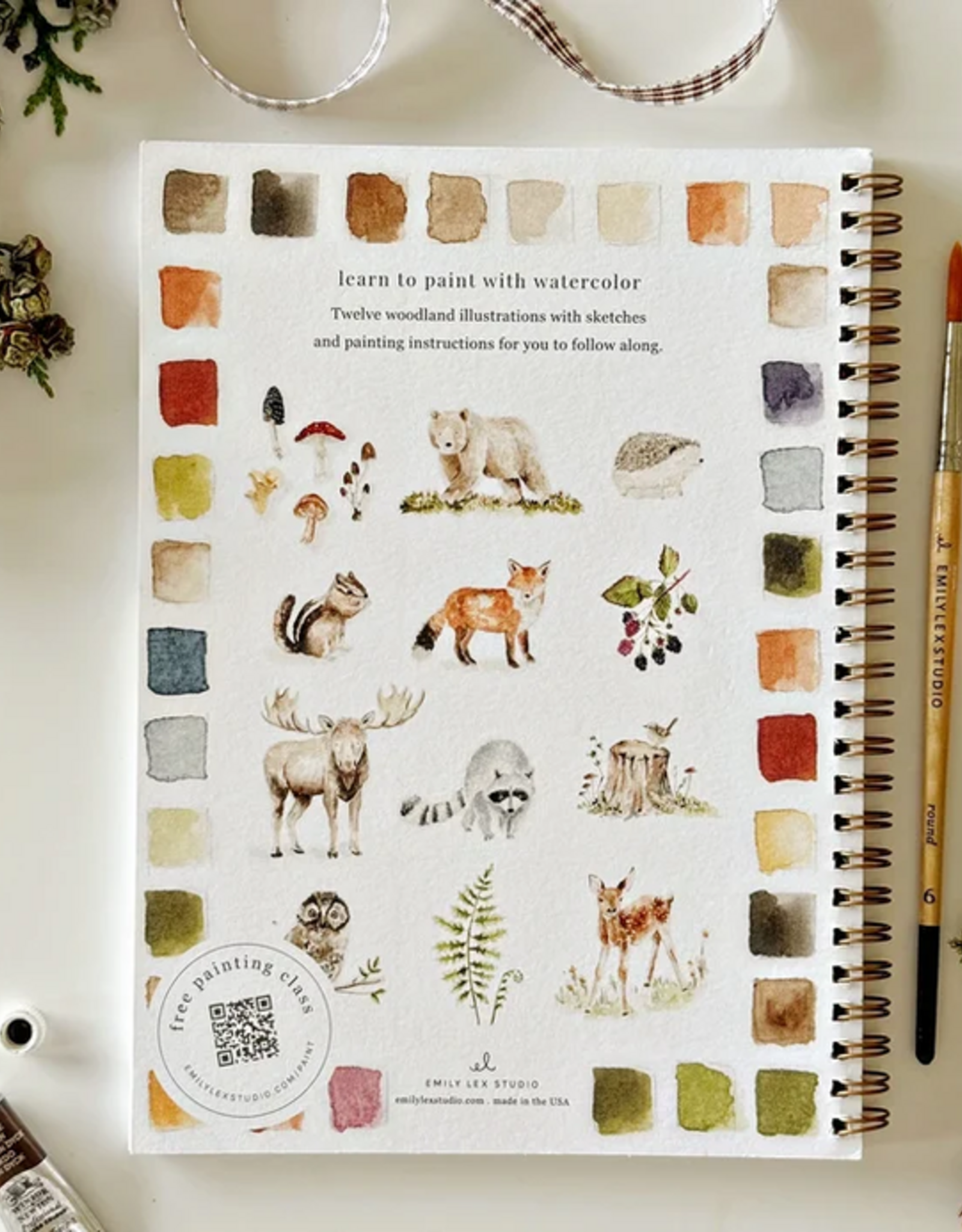 Emily Lex Studio Watercolor Workbook: Woodland