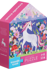 Crocodile Creek 50 Pc Flat House Puzzle: Unicorn Castle