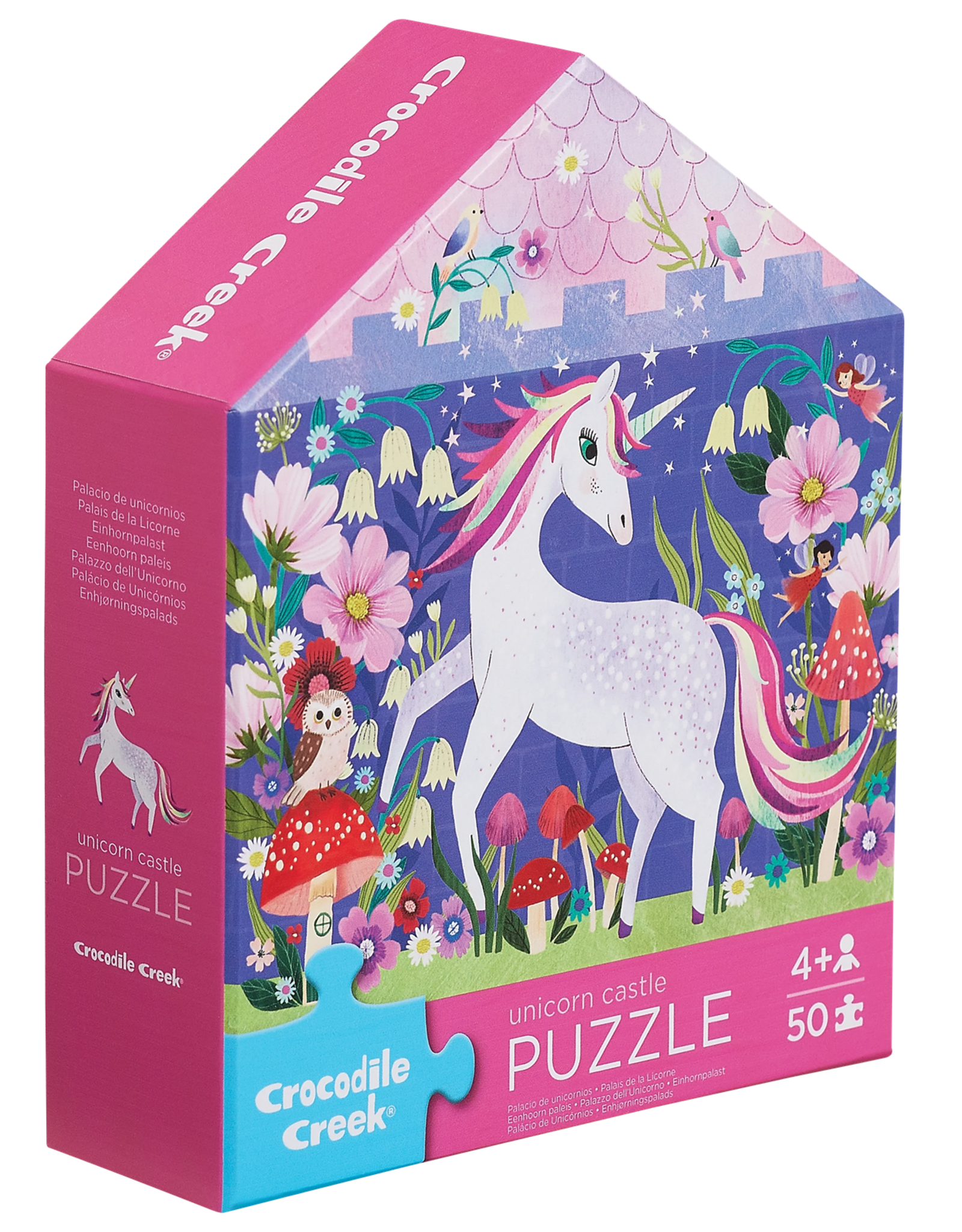 Crocodile Creek 50 Pc Flat House Puzzle: Unicorn Castle