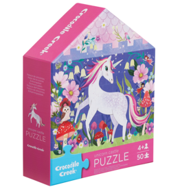 Crocodile Creek 50 Pc Flat House Puzzle: Unicorn Castle