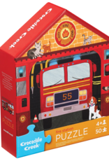 Crocodile Creek 50-pc Flat House Puzzle:  Fire House