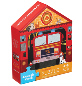 Crocodile Creek 50-pc Flat House Puzzle:  Fire House
