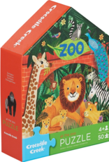 Crocodile Creek 50-pc Flat House Puzzle:  Zoo