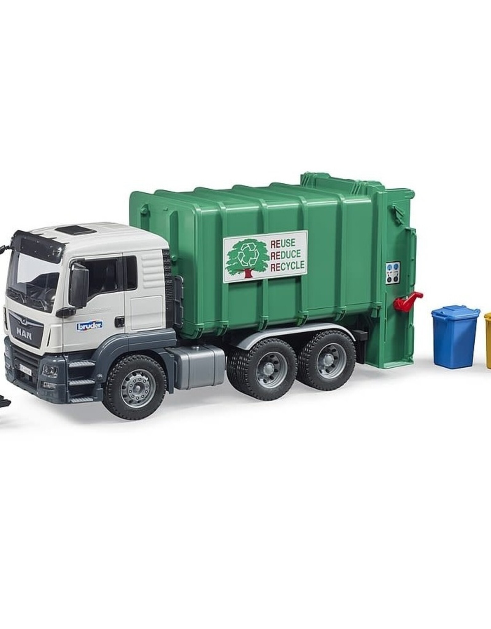 Bruder MAN TGS Rear Loading Garbage Truck Green