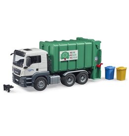 Bruder MAN TGS Rear Loading Garbage Truck Green