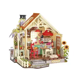 Hands Craft DIY Miniature House Kit: Sunlit Farmhouse Kitchen