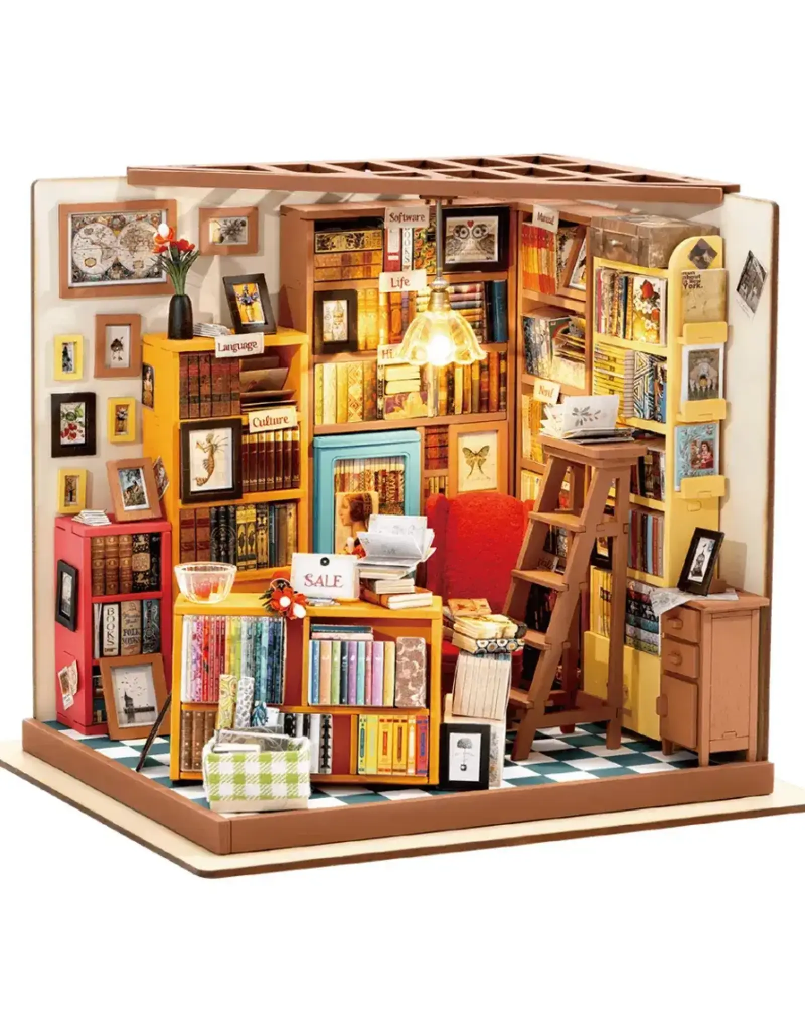 Hands Craft DIY Miniature House Kit: Sam's Study