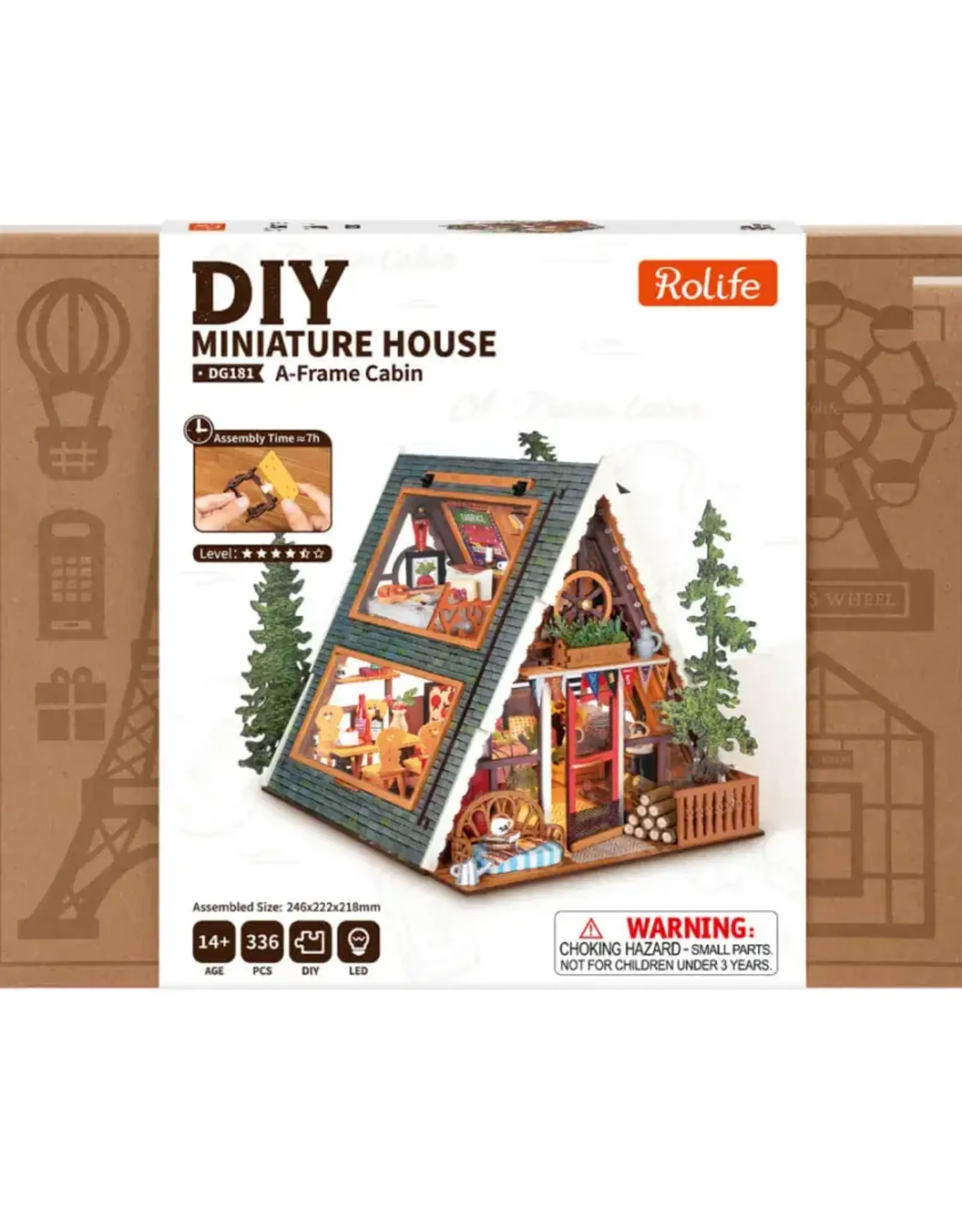 Hands Craft DIY Miniature House Kit: A-Frame Cabin