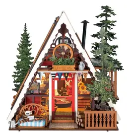 Hands Craft DIY Miniature House Kit: A-Frame Cabin