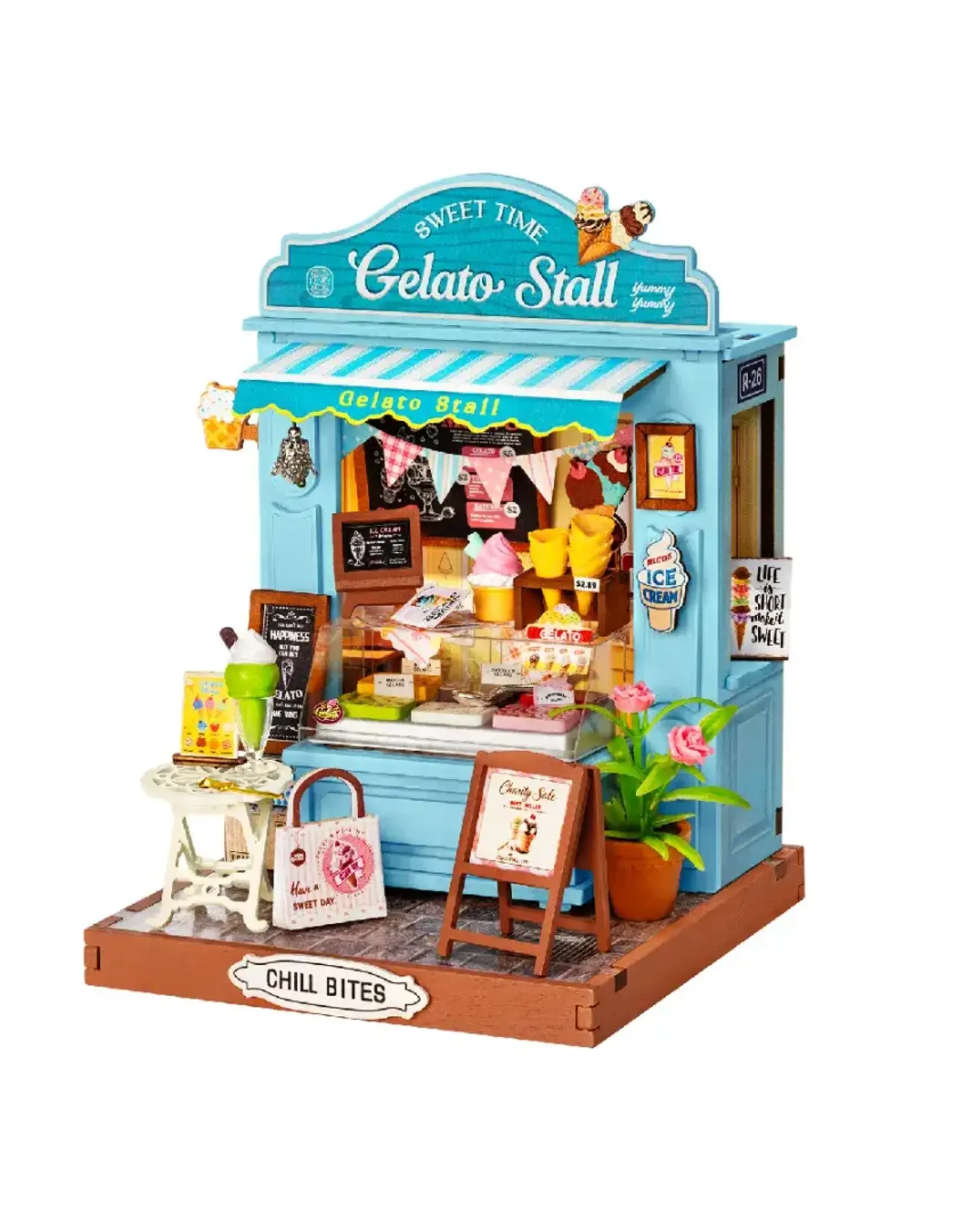 Hands Craft DIY Miniature House Kit: Gelato Stall