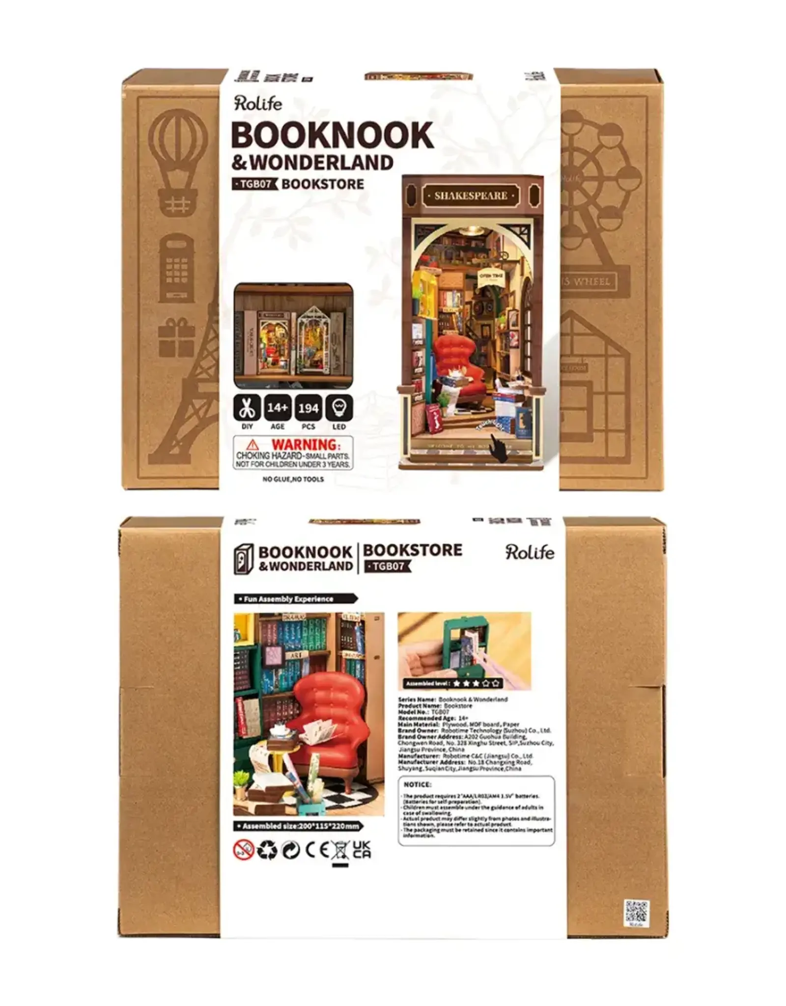 Hands Craft DIY Book Nook Kit: Bookstore