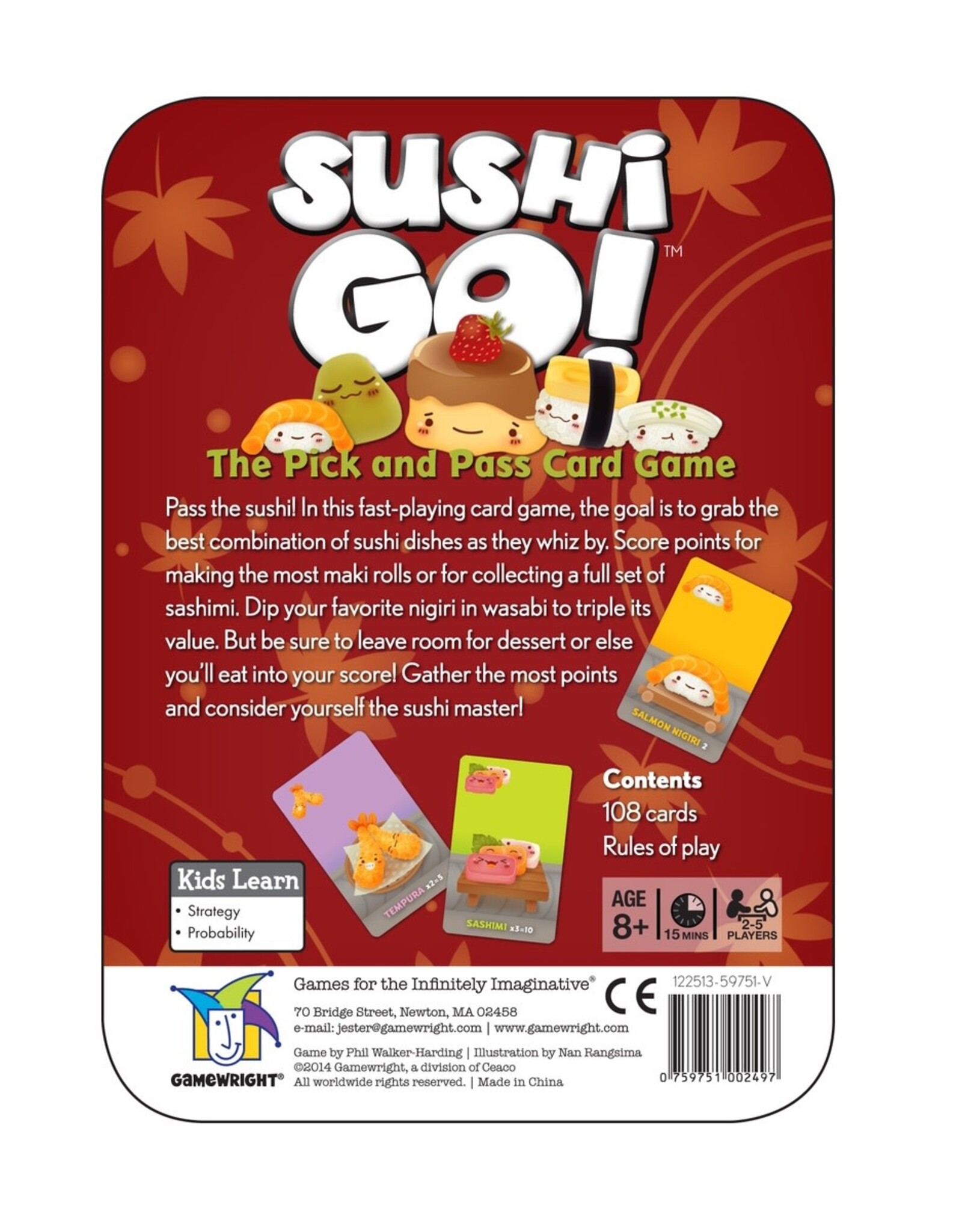 Gamewright Sushi Go!