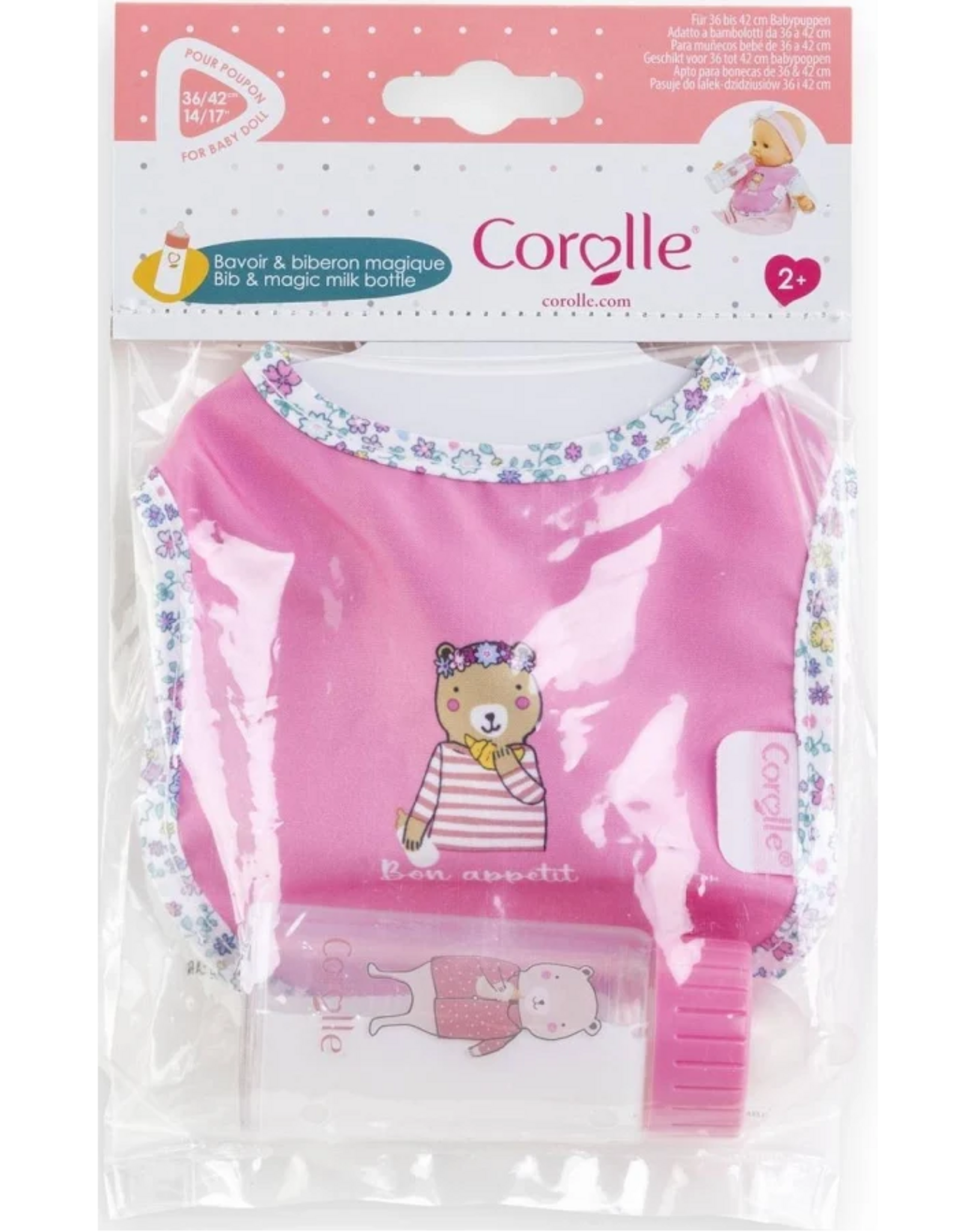 Corolle Bib & Magic Milk Bottle