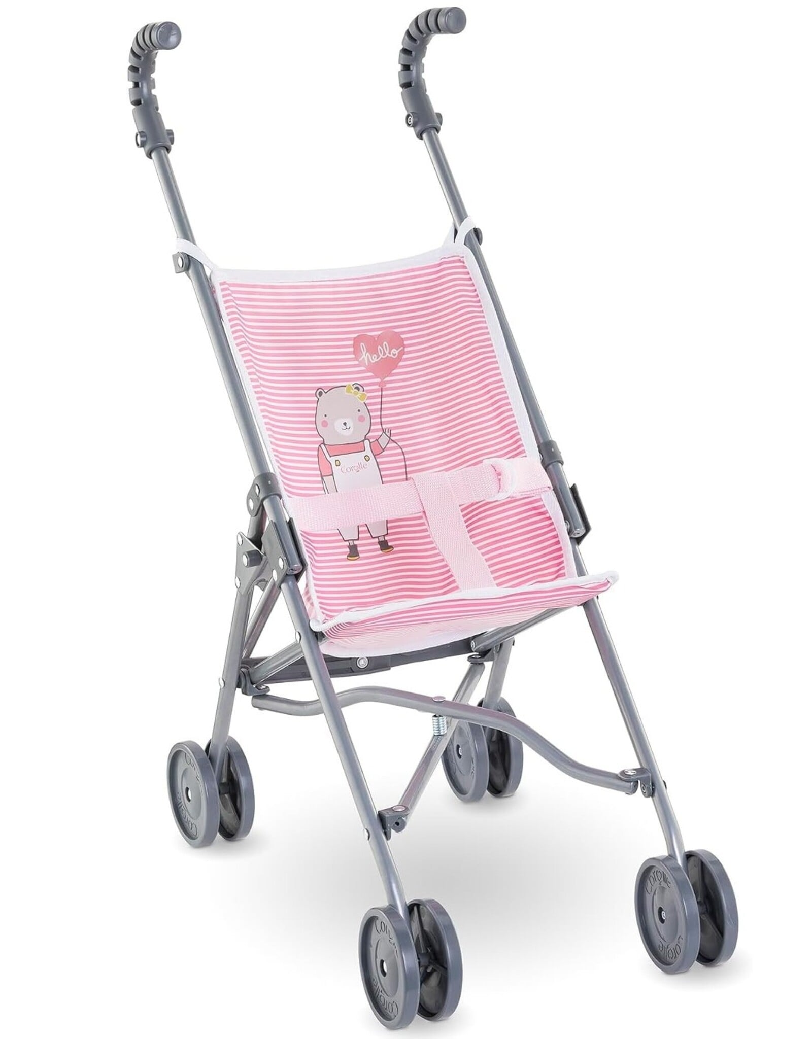 Corolle Umbrella Stroller: Pink Stripe