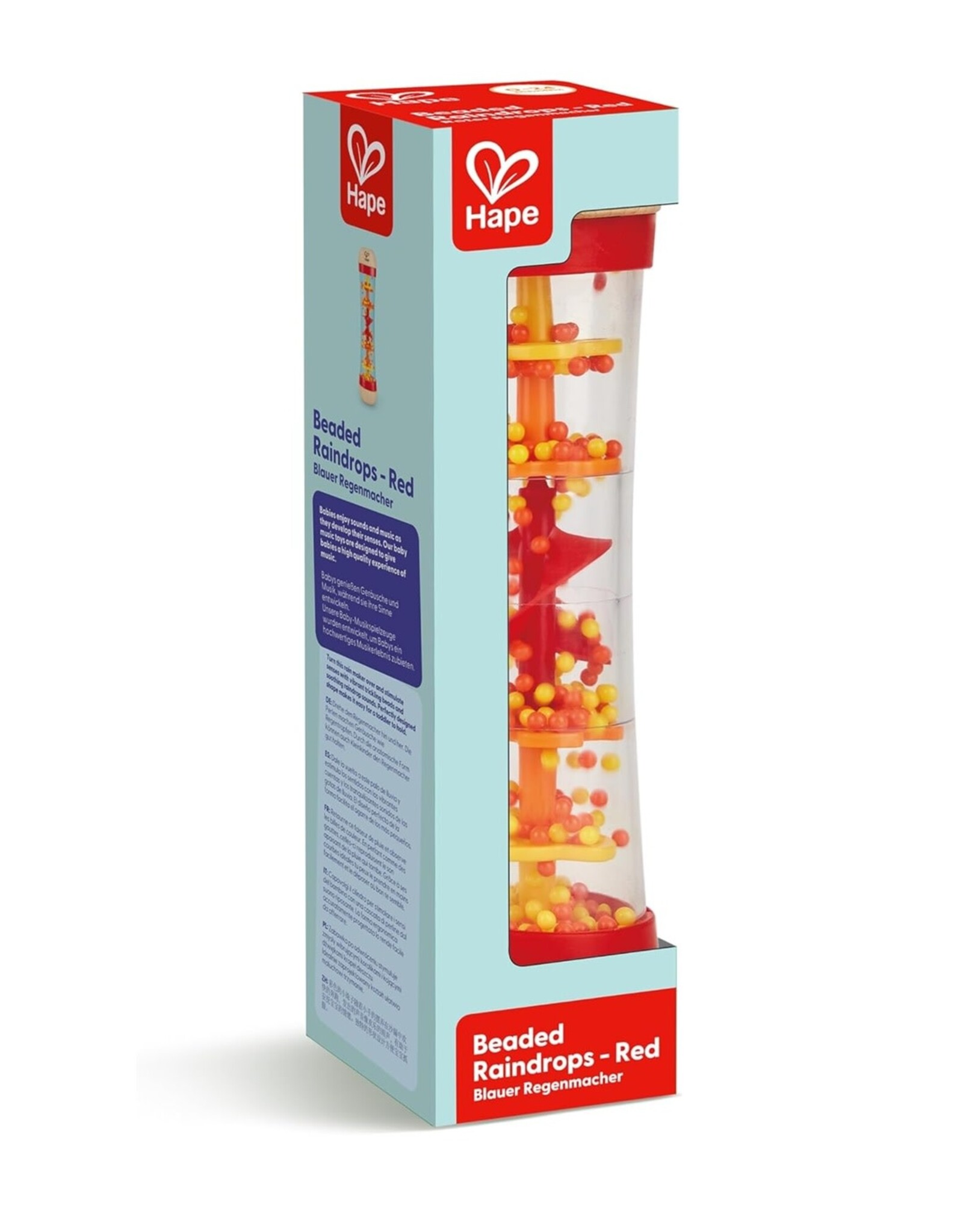 Hape Beaded Raindrops-Red (rainstick)
