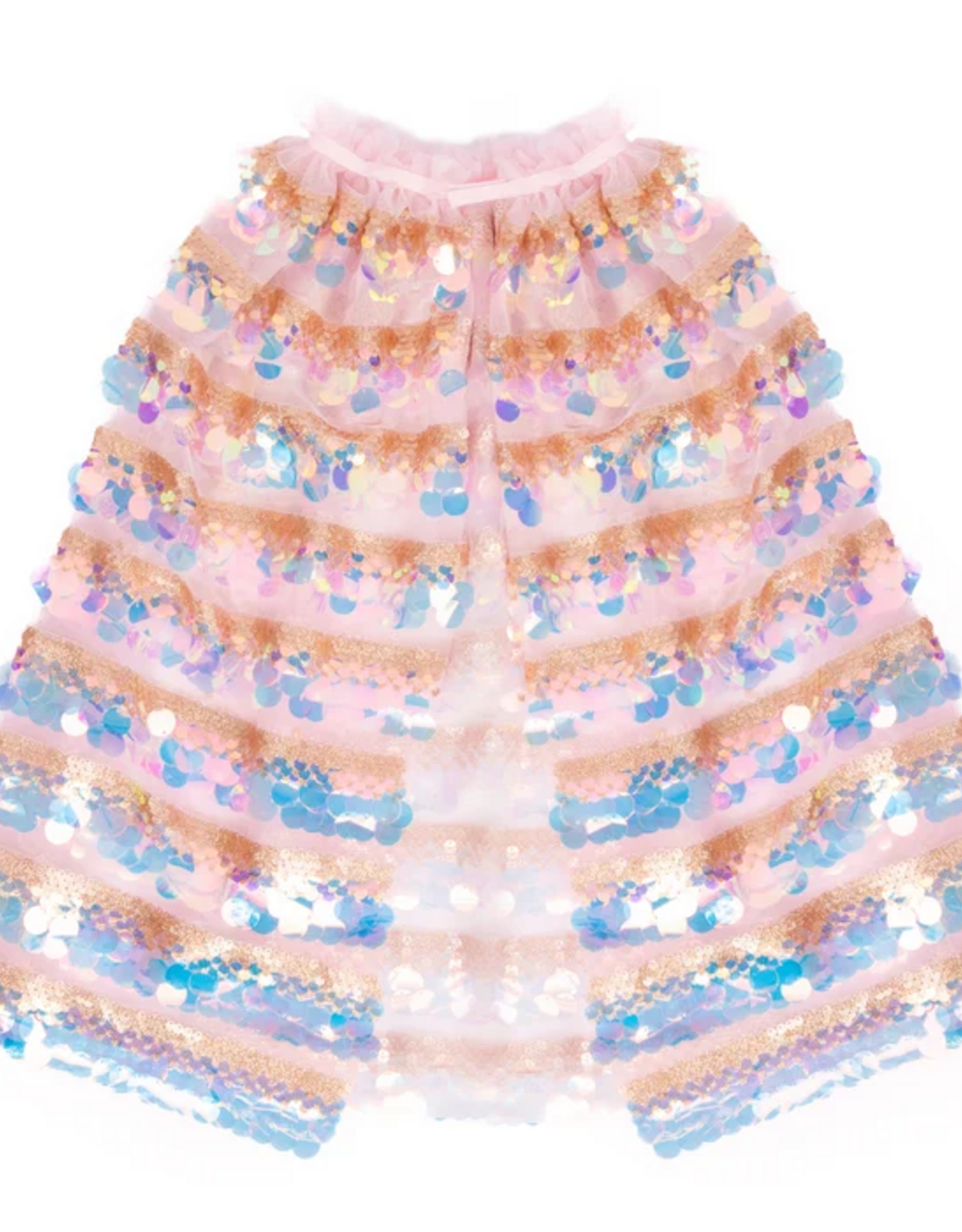 Creative Education 5th Avenue Pailette Cape, Gold/Light Pink,  Size 4-6