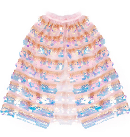 Creative Education 5th Avenue Pailette Cape, Gold/Light Pink,  Size 4-6