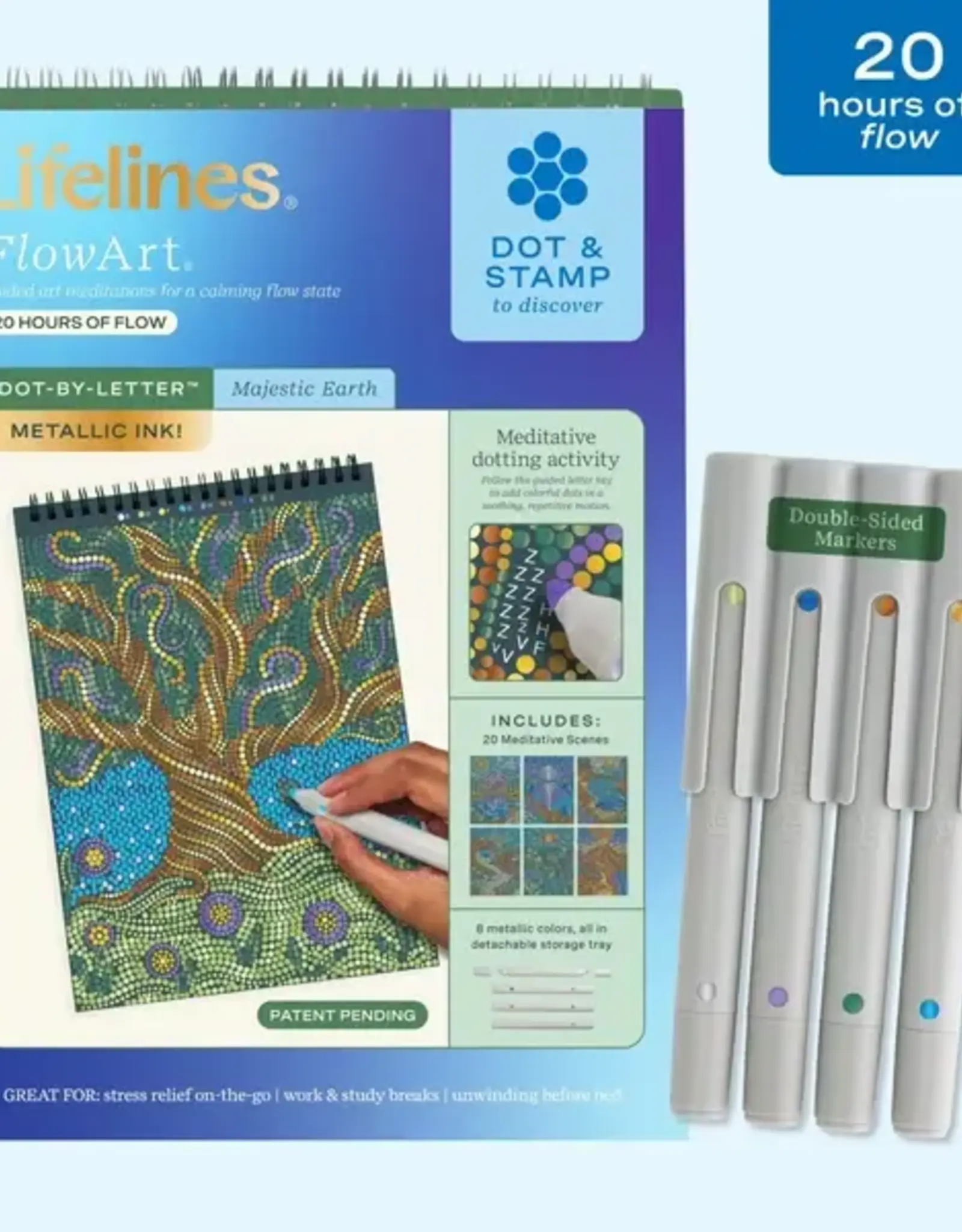 Lifelines FlowArt Dot-By-Letter Metallic: Majestic Earth