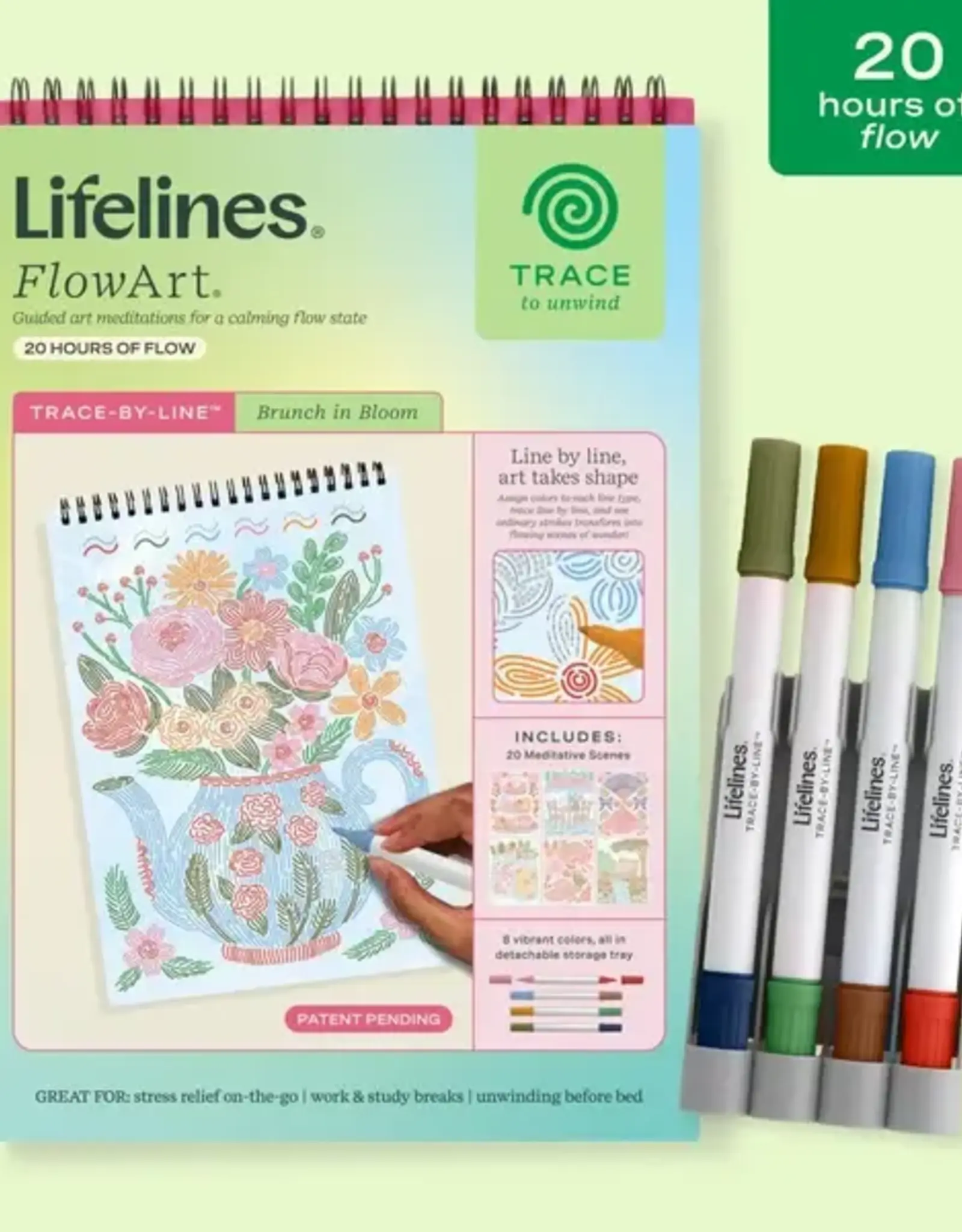 Lifelines FlowArt Trace-by-Line: Brunch in Bloom