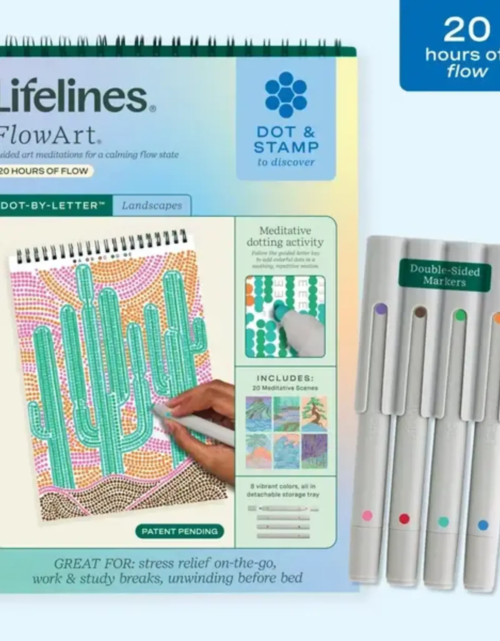 Lifelines FlowArt® Dot-By-Letter:  Landscapes