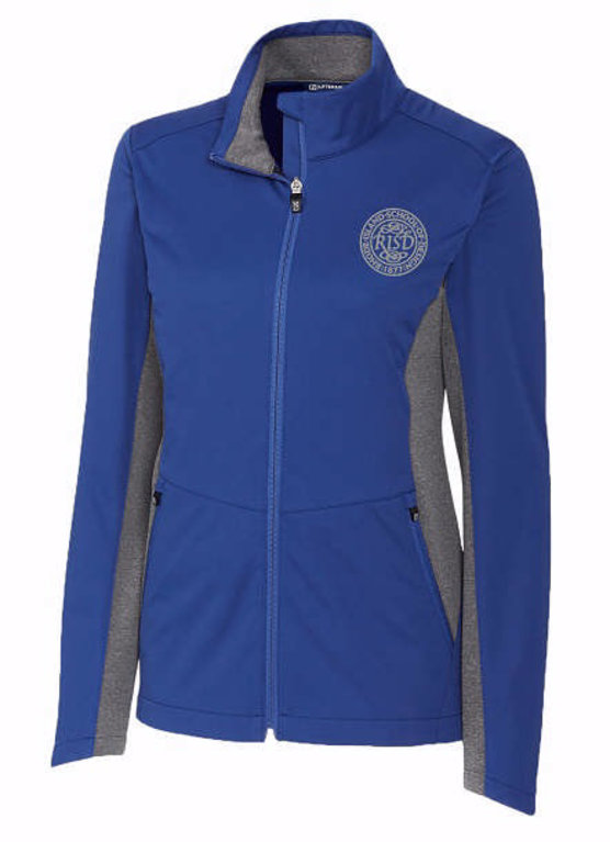 Cutter & Buck Softshell RISD Seal Tapered Jacket Tour Blue
