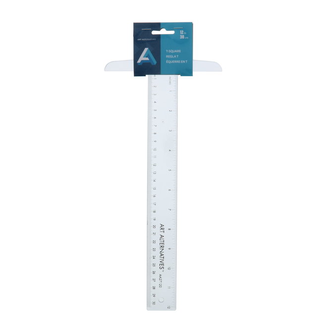This T-square is designed for accurate line drawing and cutting, the  perpendicular plastic head allows you to line the ruler up so that your  lines are square and level. - RISD Store