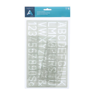 Westcott Lettering Guide Set 4 Pieces