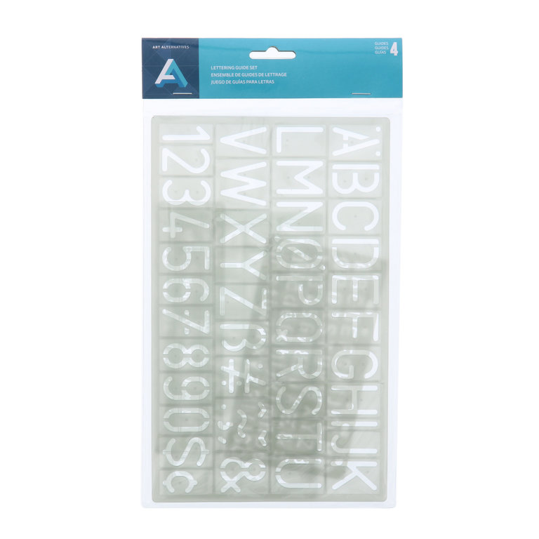 Westcott Art Alternatives Lettering Guide Set 4 Pieces