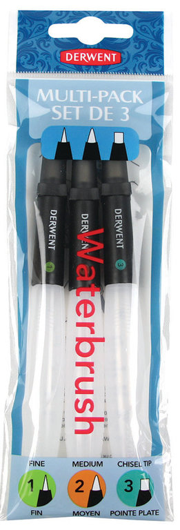 Derwent Derwent Waterbrush 3-Tip Set