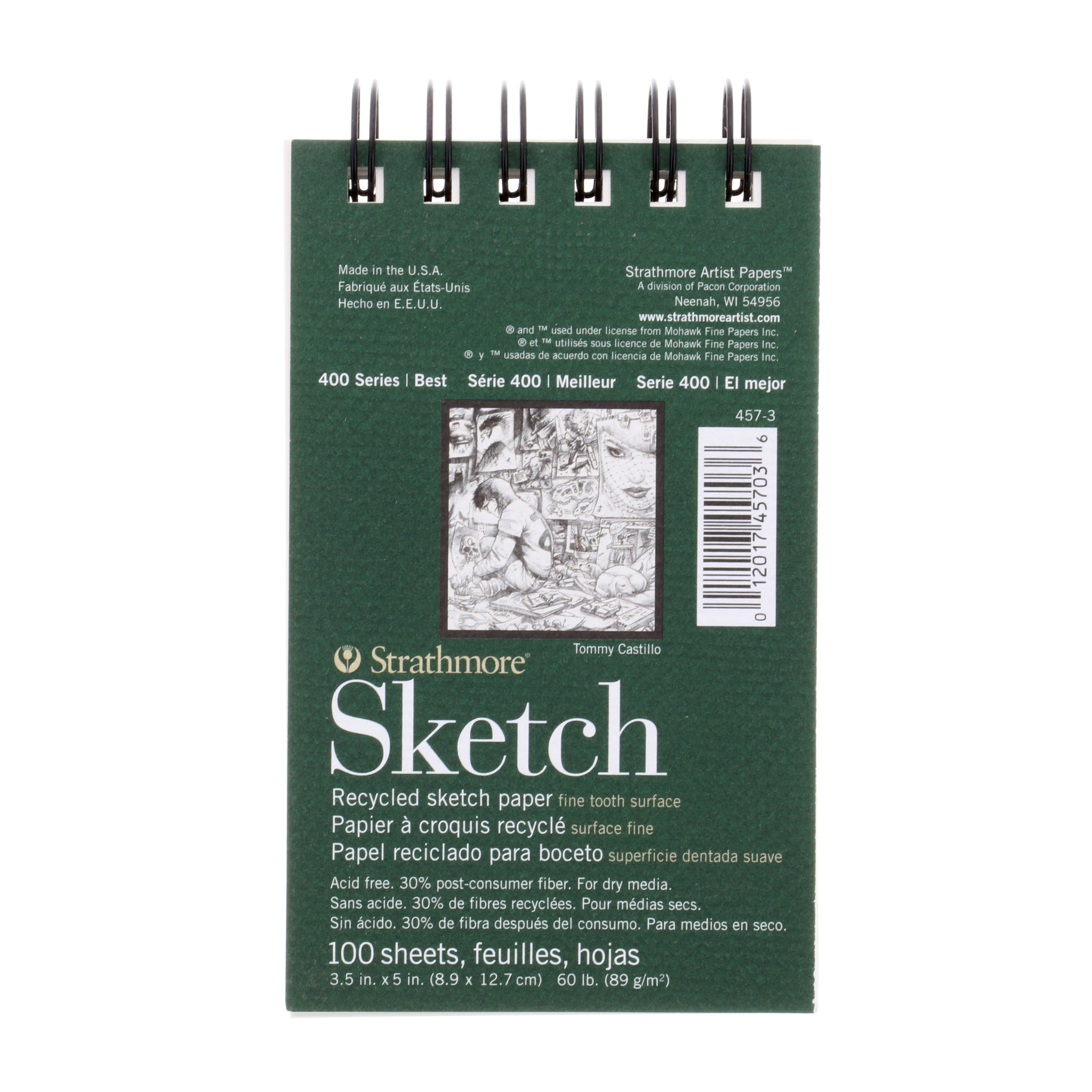 Strathmore Sketch Pad Recycled 3 5 X5 100 Sheets Risd Store