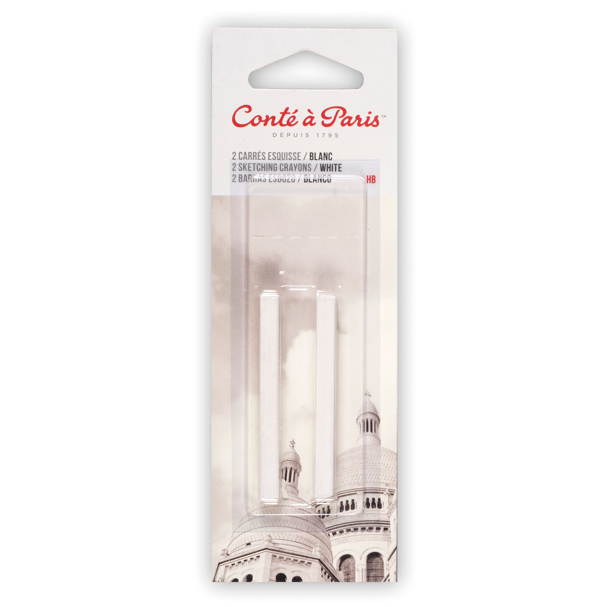Conte Crayon 2 Pack White HB