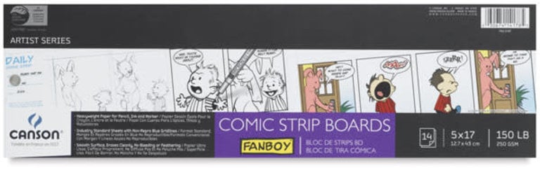 Canson Canson Fanboy Comic Strip Daily Board 5"x 17" 14 Sheets