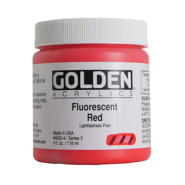 Golden Golden Fluid Acrylic Fluorescent Red 4 oz