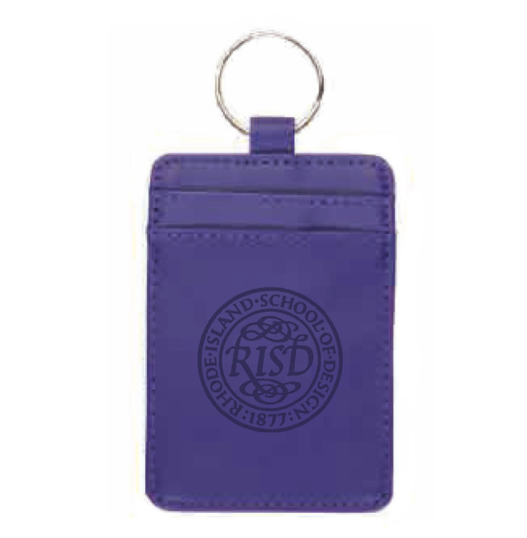RISD Leatherette ID Holder Luggage Tag RISD Seal Keychain