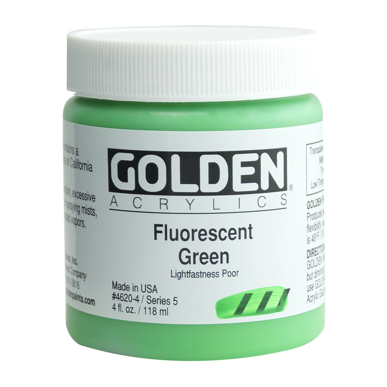 Golden Golden Fluid Acrylic Fluorescent Green 4 oz